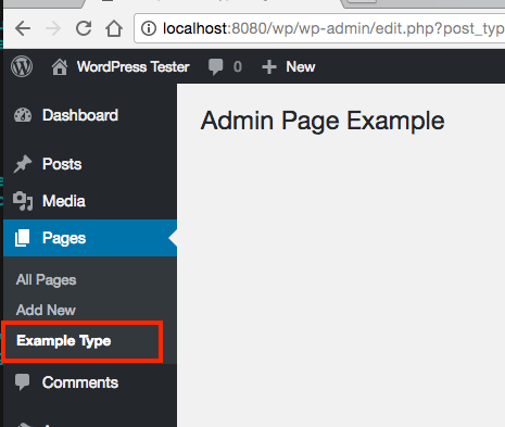 WordPress Admin Post Type Submenu